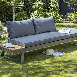 Small Image of Norfolk Leisure Carrow Lounge Bed in Anthracite/Grey