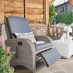 Small Image of LIFE Diva Weave Recliner ONLY  - Yacht Grey/Carbon