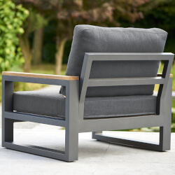 Extra image of Life Soho Arm Chair with Cushion in Lava / Carbon
