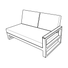 Life Fitz Roy Lounge Bench - dimensions image