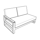 Life Fitz Roy Lounge Bench - dimensions image