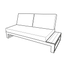 Life Fitz Roy Lounge Bench - dimensions image