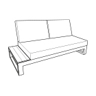 Life Fitz Roy Lounge Bench - dimensions image