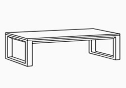 Coffee table - dimensions image