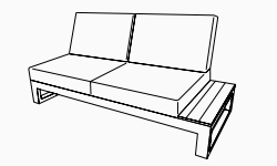 Right Bench - dimensions image