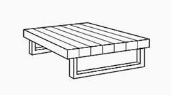 Life Nevada Coffee Table - dimensions image