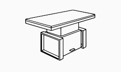 Adjustable table - dimensions image