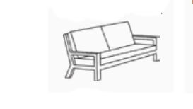 2 seater bench - dimensions image