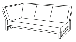 Life Nevada Right Bench- dimensions image