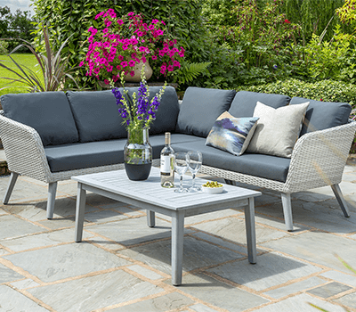Image of Norfolk Leisure Chedworth Corner Sofa Set in Grey