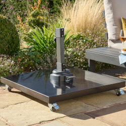 Extra image of Norfolk Leisure Royce 90kg Granite Cantilever Parasol Base with Wheels