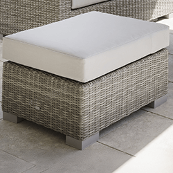 Image of LIFE Aya Square Footstool - Yacht/Mouse Grey