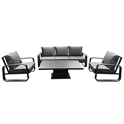 Small Image of Norfolk Leisure Handpicked Babingley 3 Seat Lounge Set with Adjustable Table