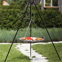Small Image of Cook King 80cm Black Steel Grate on 180cm Tripod