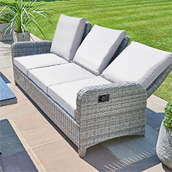 Extra image of LIFE Hawaii Lounge Sofa Garden Furniture Set - Yacht / Mouse Grey
