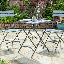 Small Image of Norfolk Leisure Anada Bistro Set in Anthracite