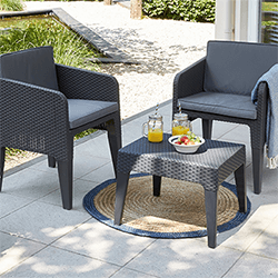 Small Image of Norfolk Leisure Columbia Balcony Set in Anthracite/Grey