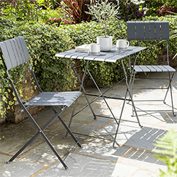 Small Image of Norfolk Leisure Courtyard Bistro Set in Anthracite Grey