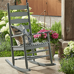 Small Image of Norfolk Leisure Oakwell Rocking Chair in Grey
