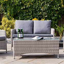 Small Image of Norfolk Leisure Weybourne Weave Lounge Set in Grey