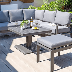 Extra image of Norfolk Leisure Titchwell Mini Corner Sofa Set with Adjustable Table in Anthracite
