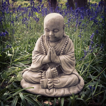Image of Praying Beaded Buddha Stone Ornament