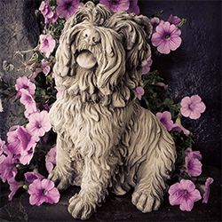 Image of Sitting Terrier Stone Ornament