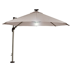 Small Image of Hartman Garden Cantilever Parasol 3m with LED light - Champagne/Linen
