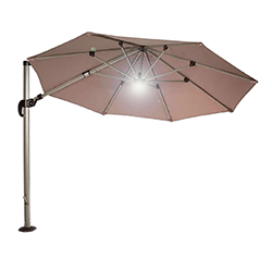 Extra image of Hartman Garden Cantilever Parasol 3m with LED light - Caramel/Champagne
