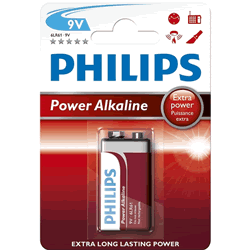 Small Image of Philips Power Alkaline 9v Battery