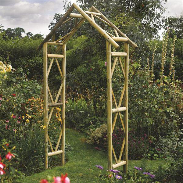 Rustic Garden Arch By Rowlinson 99, Small Garden Arch Uk