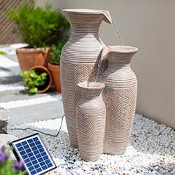 Image of Easy Fountain Aztec Vase Solar Powered Water Feature