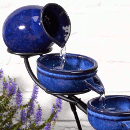 Extra image of Solar Neptune Blue Cascade Water Fountain