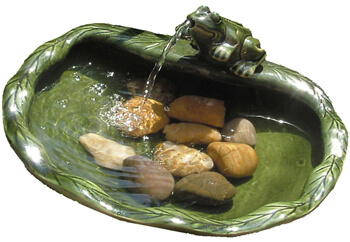 Extra image of Solar Powered Water Feature - Ceramic Frog