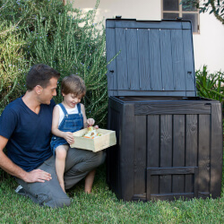 Extra image of Stewart 340 Litre Deco Composter with Base - Whisky Brown