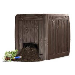 Extra image of Stewart 340 Litre Deco Composter with Base - Whisky Brown