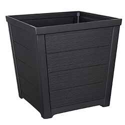 Small Image of Stewart 40cm Square Taper Planter in Anthracite