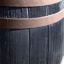 Extra image of Black Oak Effect Water Butt With Copper Effect Banding - 235 Ltr