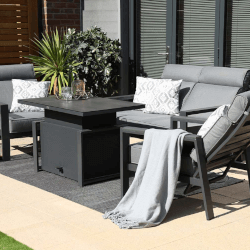 Extra image of Supremo Melbury 2 Seat Reclining Lounge Set with Adjustable Table in Grey
