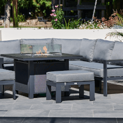 Small Image of Supremo Melbury Mini Modular Set with Square Firepit Table in Grey
