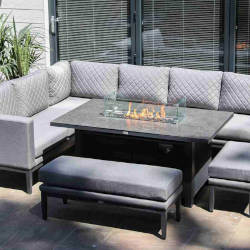 Small Image of Supremo Mirfield Modular Corner Set with Firepit Table