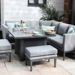 Small Image of Supremo Mirfield Mini Modular Corner Set with Square Firepit Table