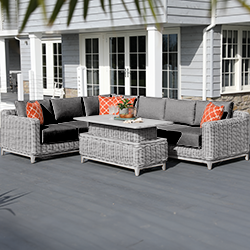 Image of Supremo Monterey Corner Modular Set with Rectangular Adjustable Table