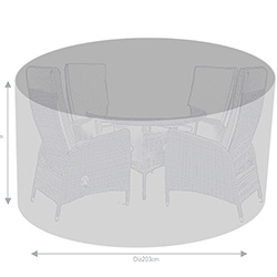 Image of Supremo Tivoli 4 Seat High Back Round Furniture Cover