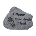 Small Image of Dearly Loved Family Friend Memorial Plaque - Stone Effect