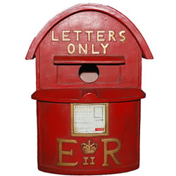 Small Image of Vivid Arts Post Box Birdhouse - Resin Letterbox Bird Box