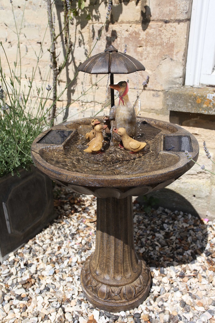 Extra image of Solar Powered Water Feature - Duck Family
