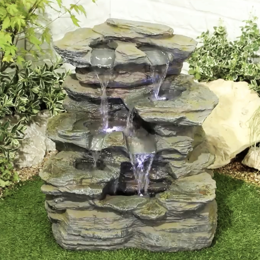 Como Springs Easy Fountain Garden Water, Outdoor Water Features With Lights Uk