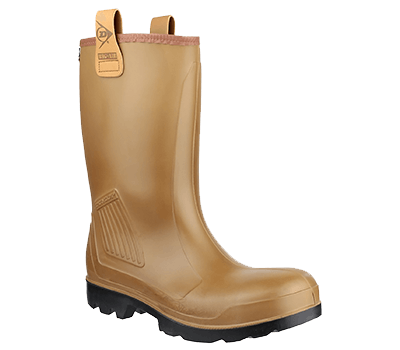 Image of Dunlop Purofort Rig Air Wellington Boot in Brown