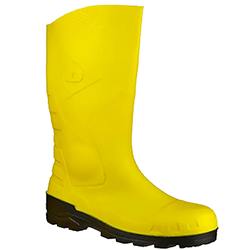 Small Image of Dunlop Devon Full Safety Wellington in Yellow/Black